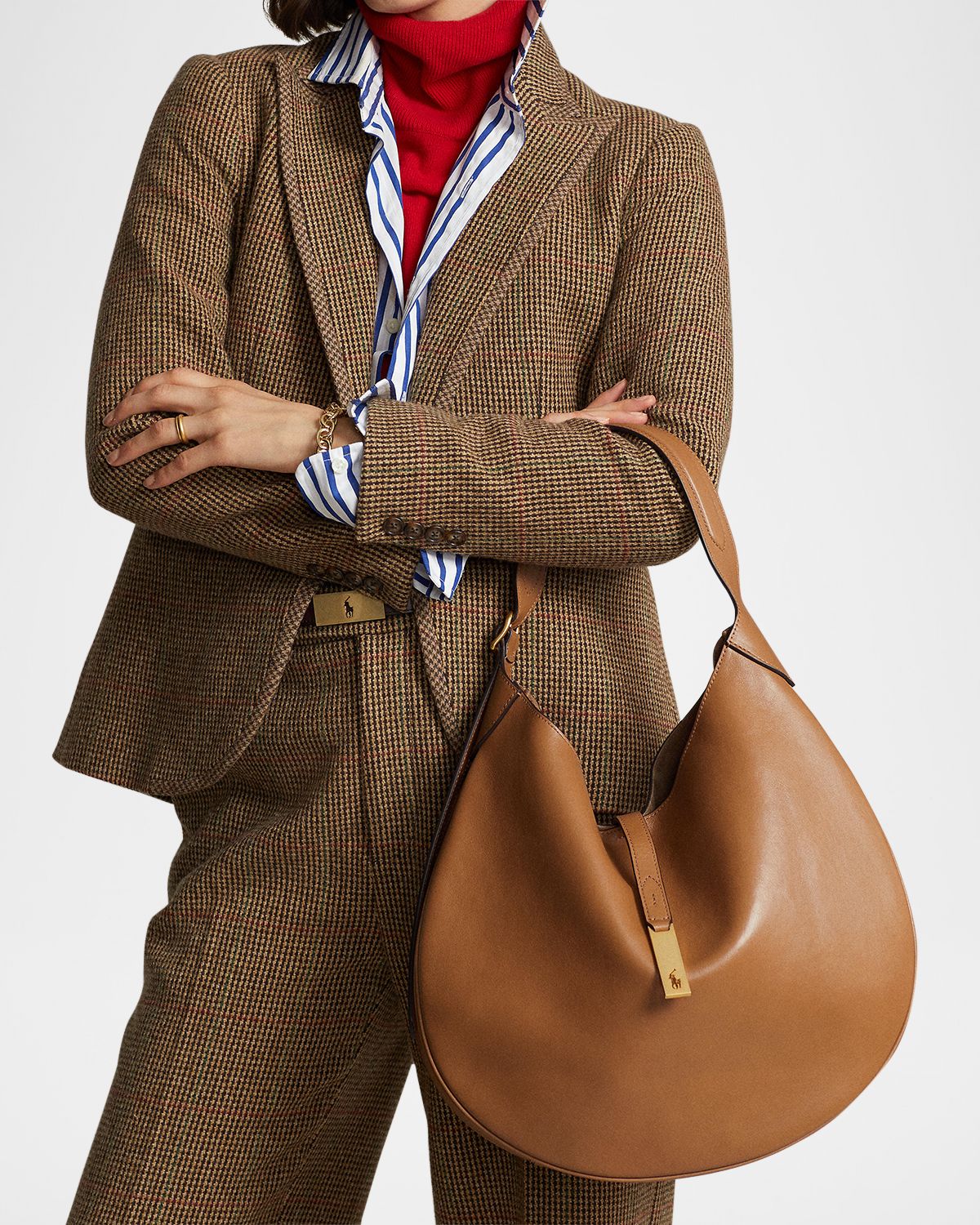 Polo Ralph Lauren Polo ID Large Calfskin Shoulder Bag