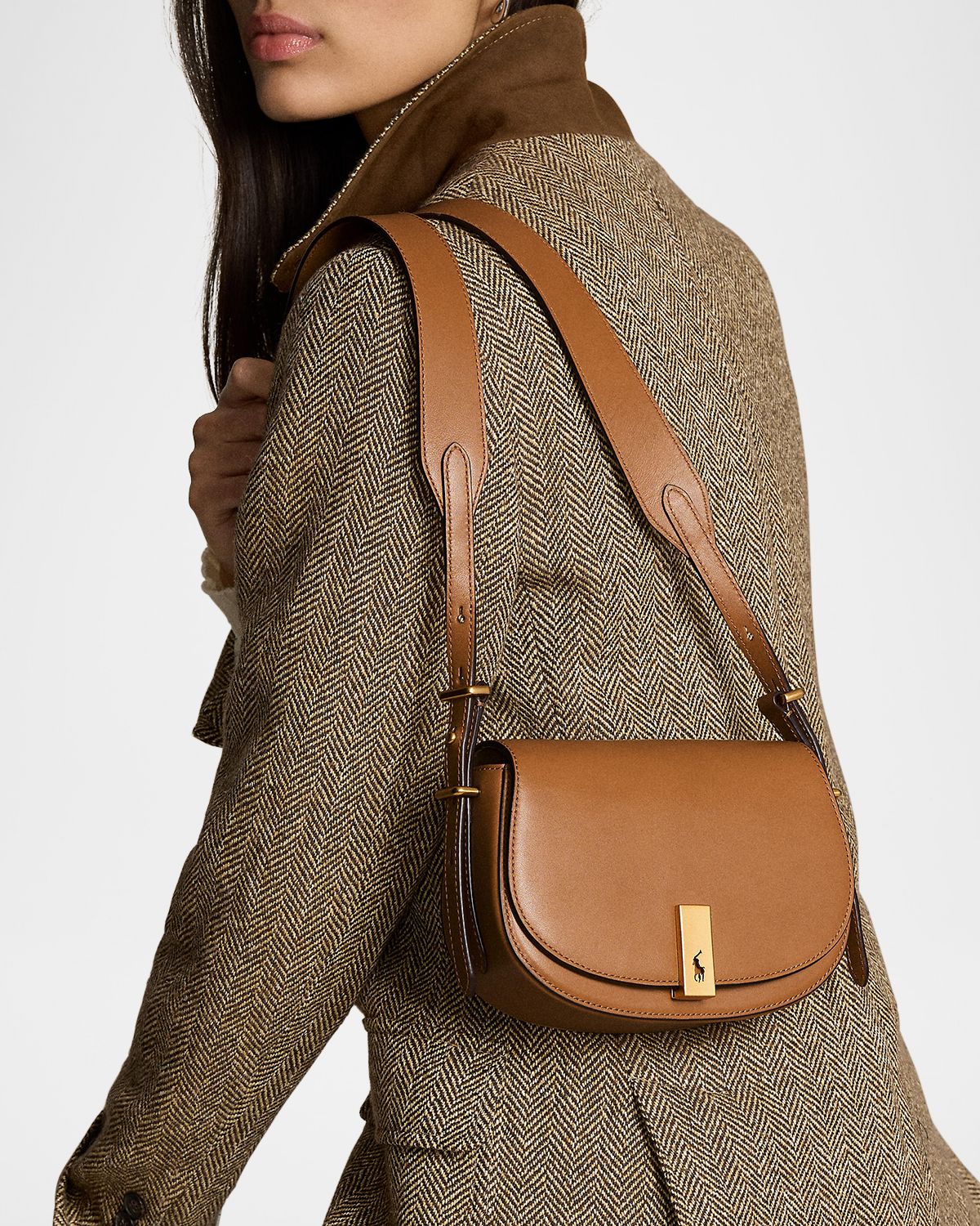 Polo Ralph Lauren Polo ID Mini Calfskin Saddle Bag