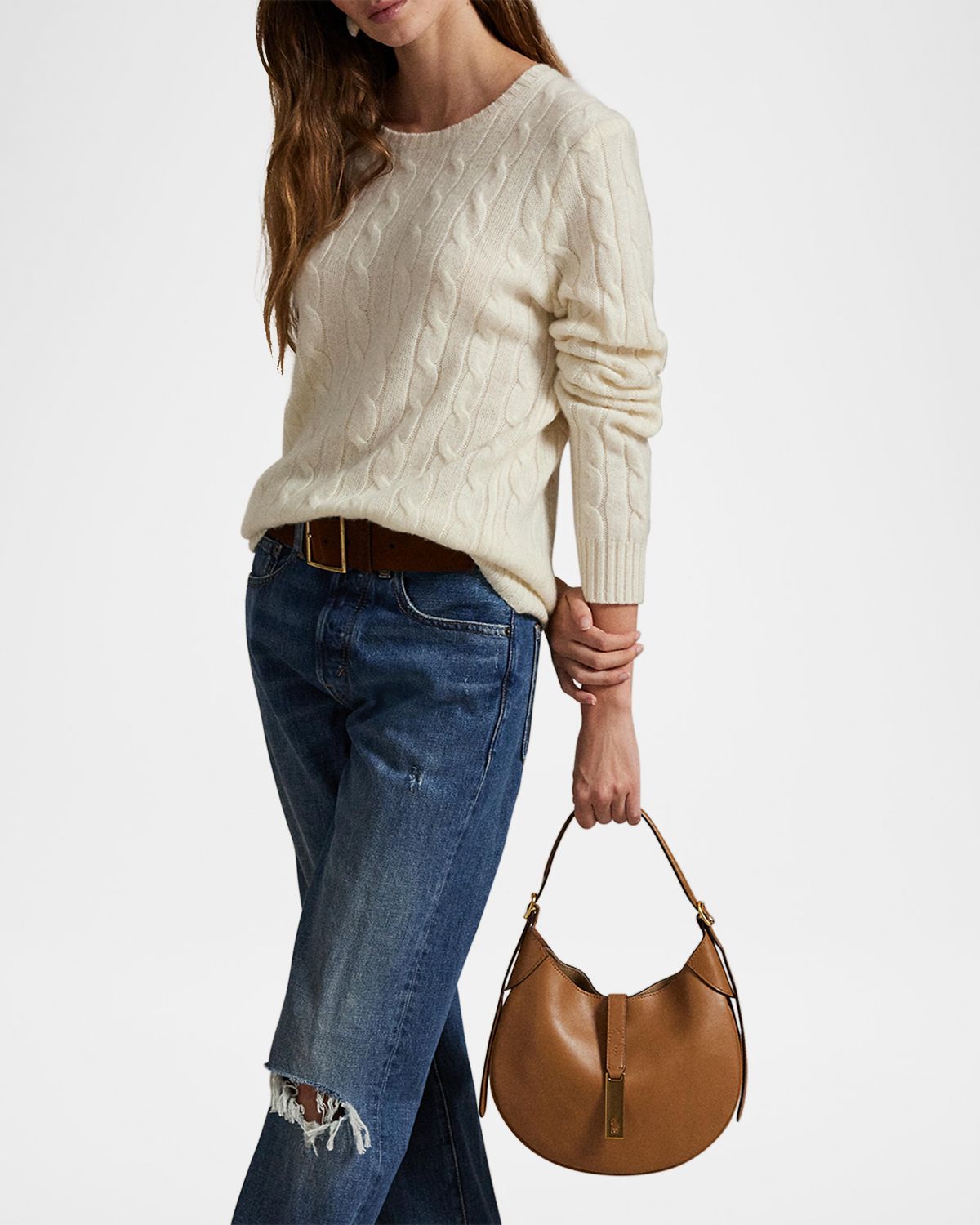 Polo Ralph Lauren Polo ID Small Leather Shoulder Bag