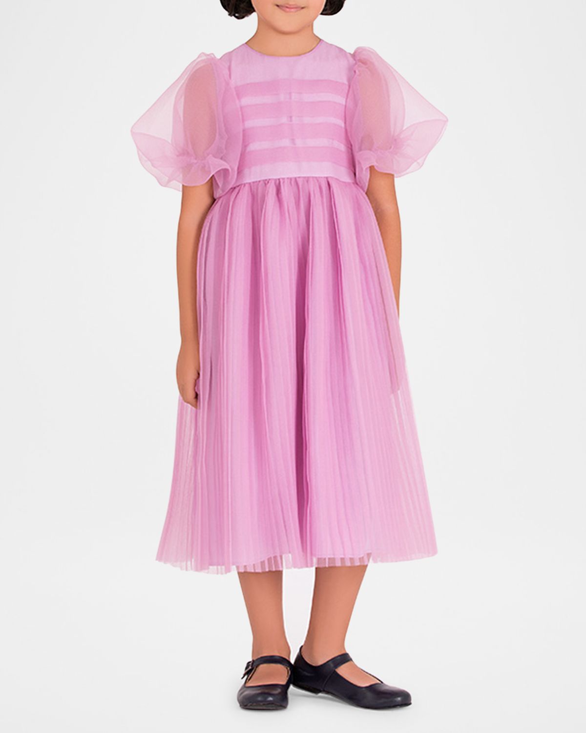 Mama Luma Girl 's Flowy A-Line Organza Dress, Size 3T-12