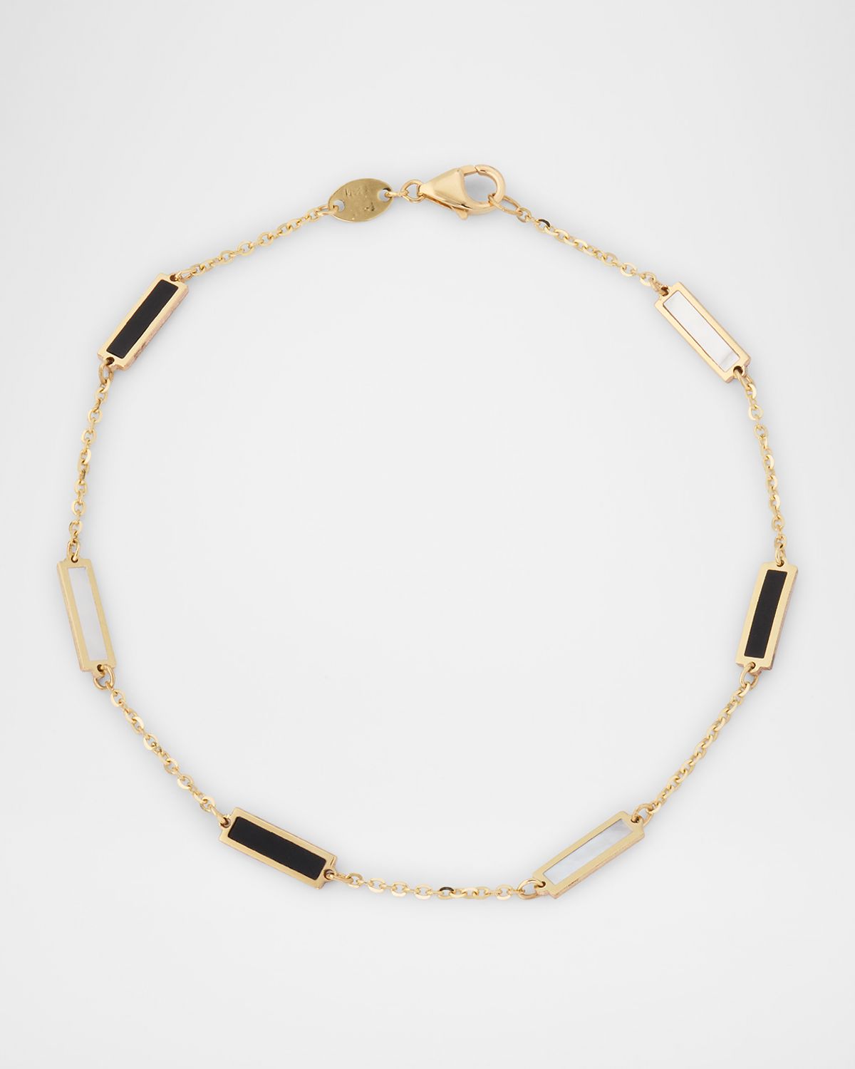 Frederic Sage 14K Yellow Gold Inlay Station Bracelet