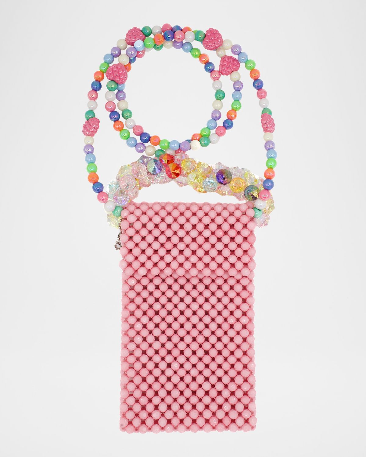 Bari Lynn Girl 's Bejeweled & Micro Beaded Crossbody Bag