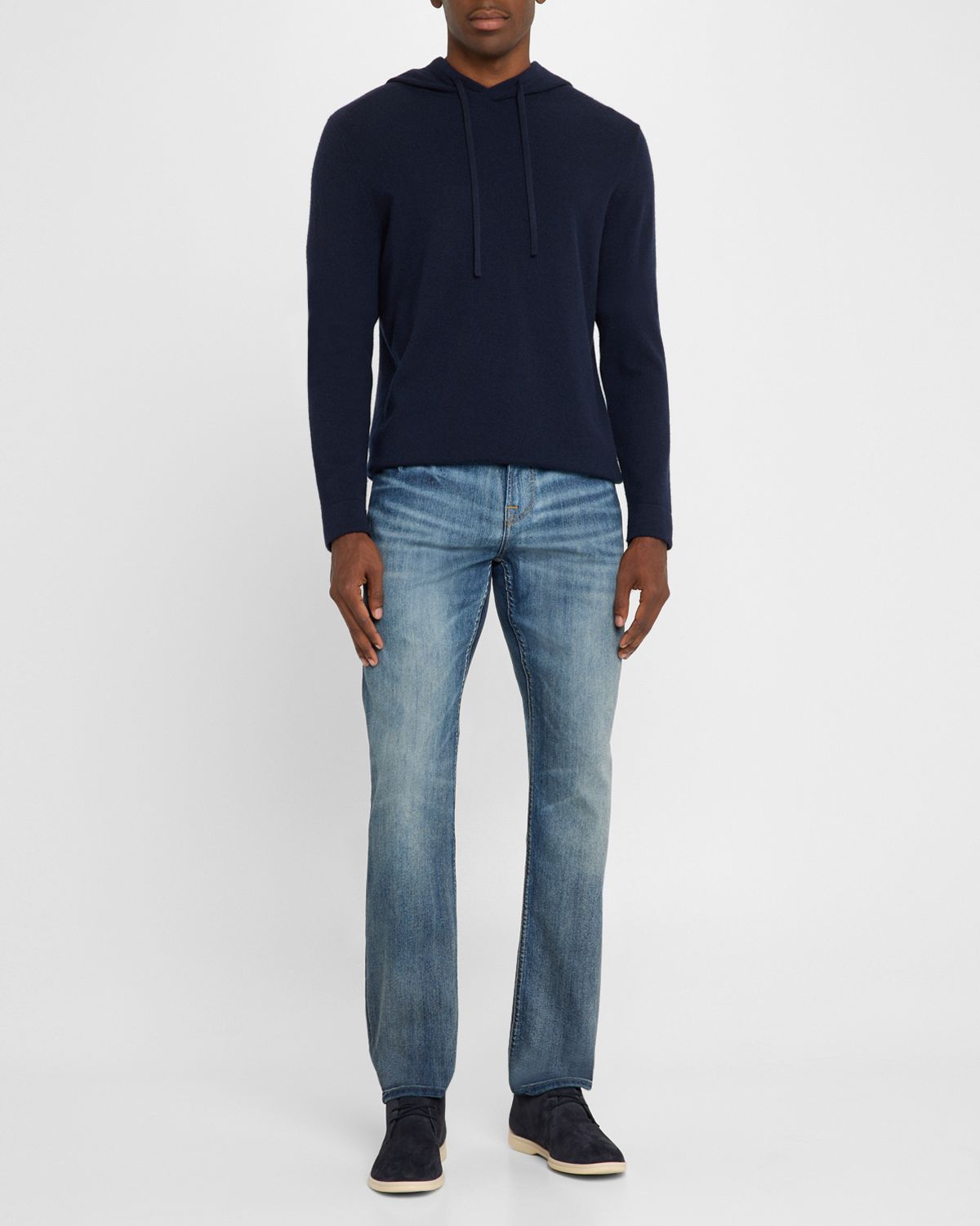 7 for all mankind Men 's Faded Straight-Leg Jeans