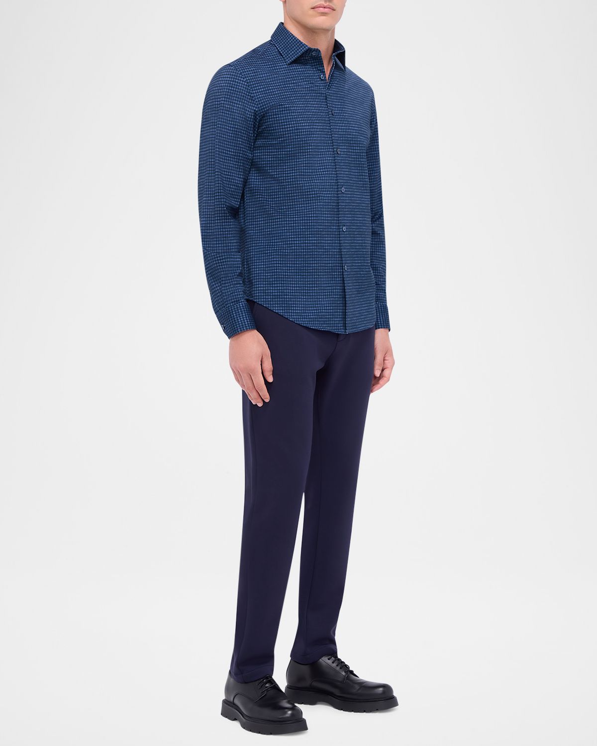 Bugatchi Men 's James OoohCotton Check Sport Shirt