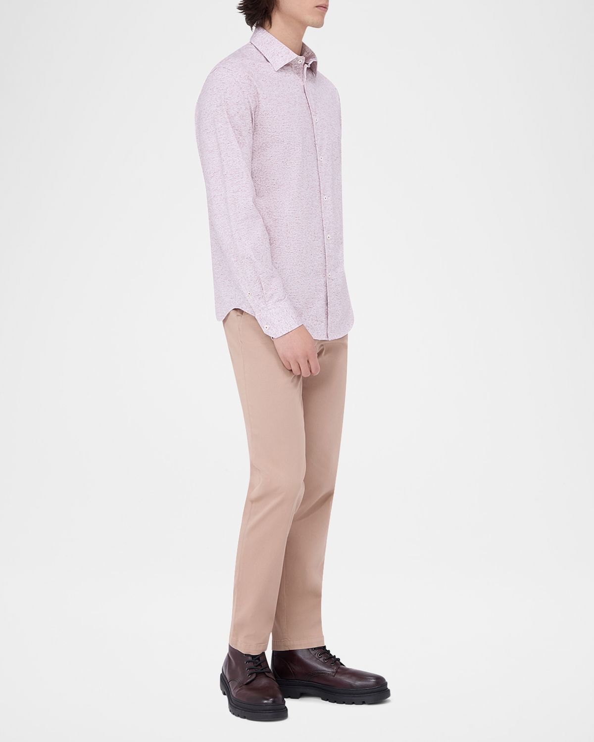 Bugatchi Men 's James OoohCotton Heathered Sport Shirt