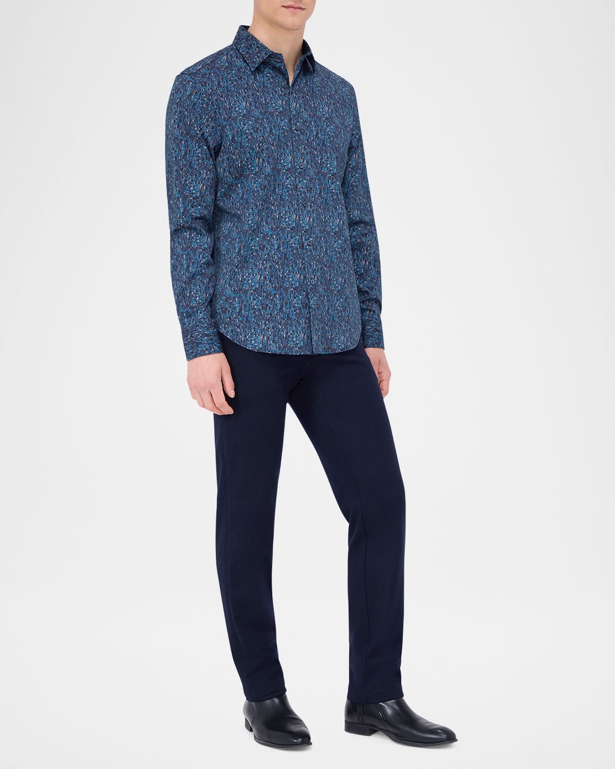 Bugatchi Men 's Julian Cotton-Stretch Sport Shirt