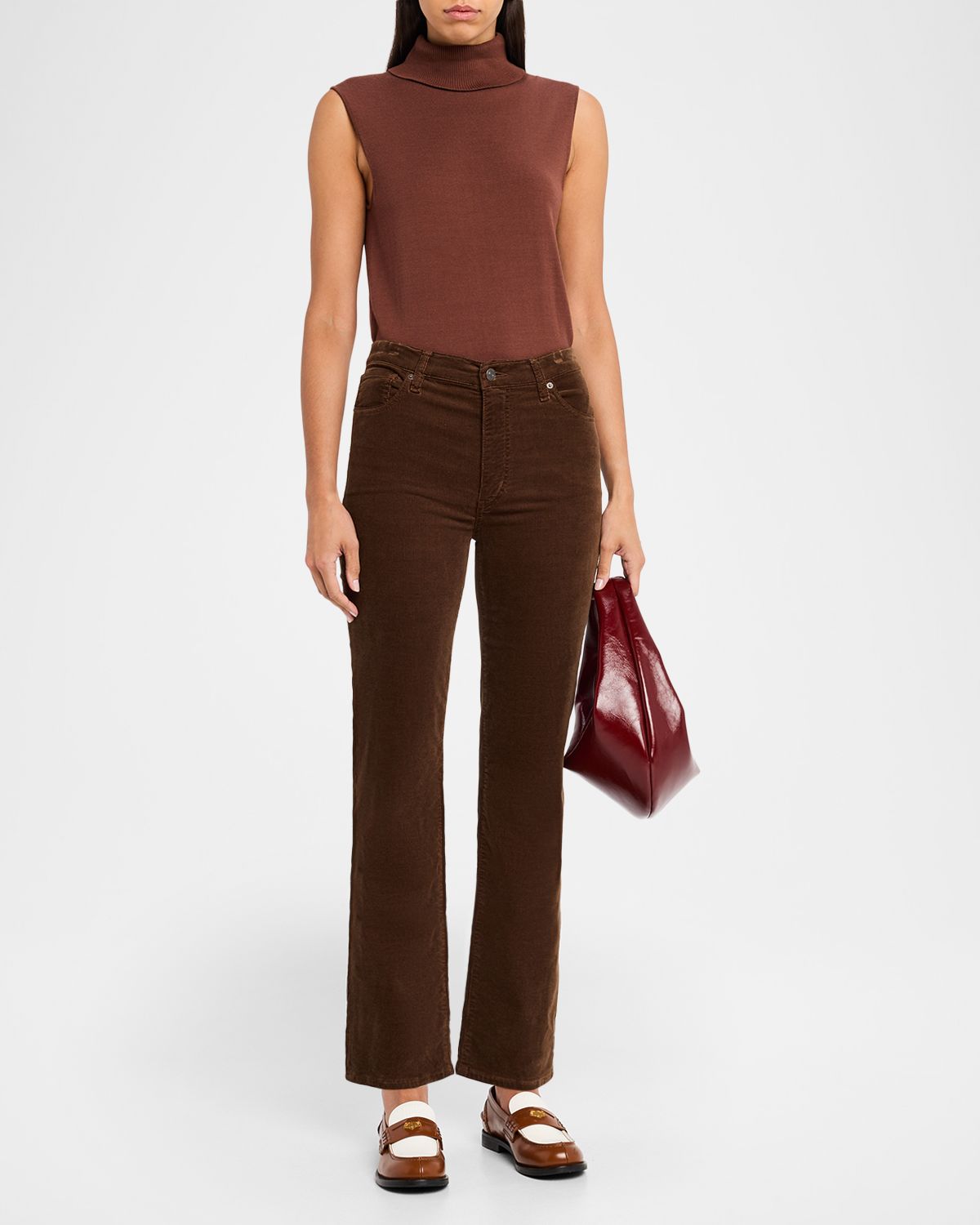 FRAME Le Sleek Straight Corduroy Jeans