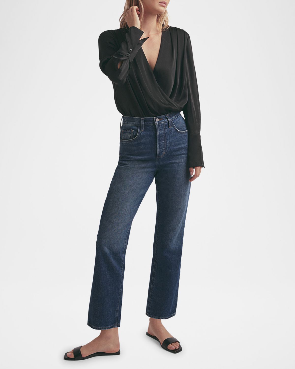 Favorite Daughter The Date Satin Bodysuit