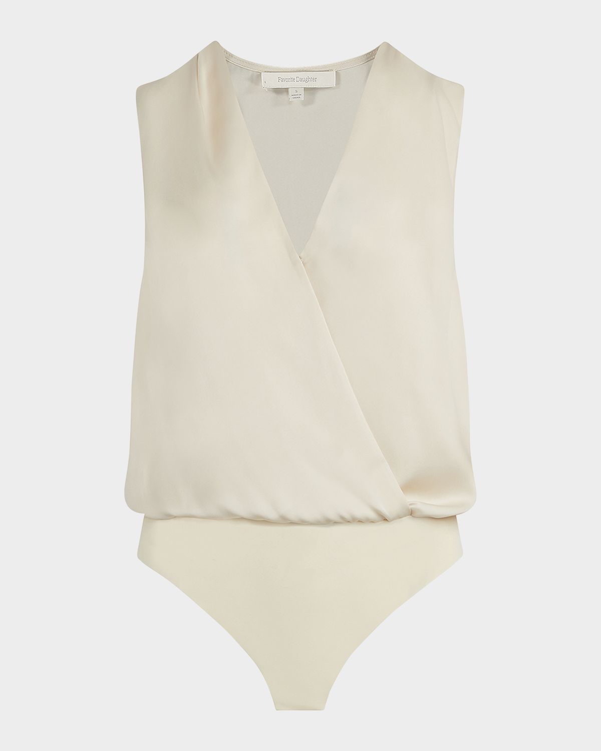 Favorite Daughter The Sleeveless Date Satin Bodysuit