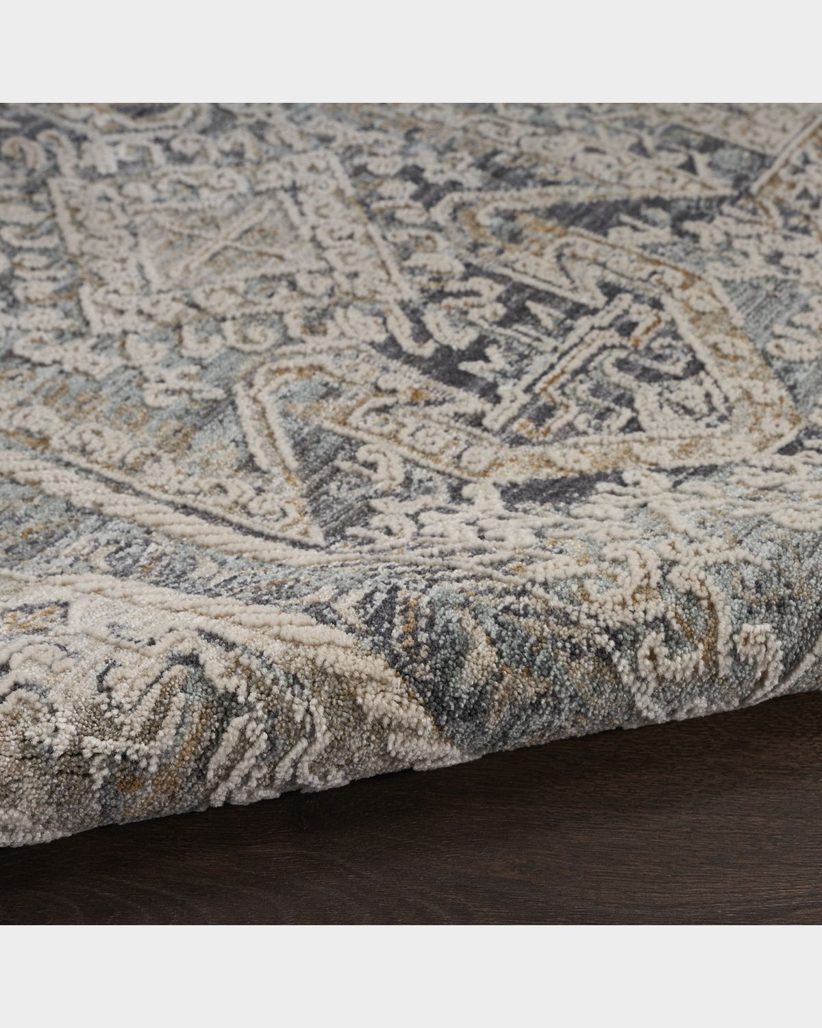 Nourison Lynx Charcoal Power-Loomed Rug | Thumbnail 7