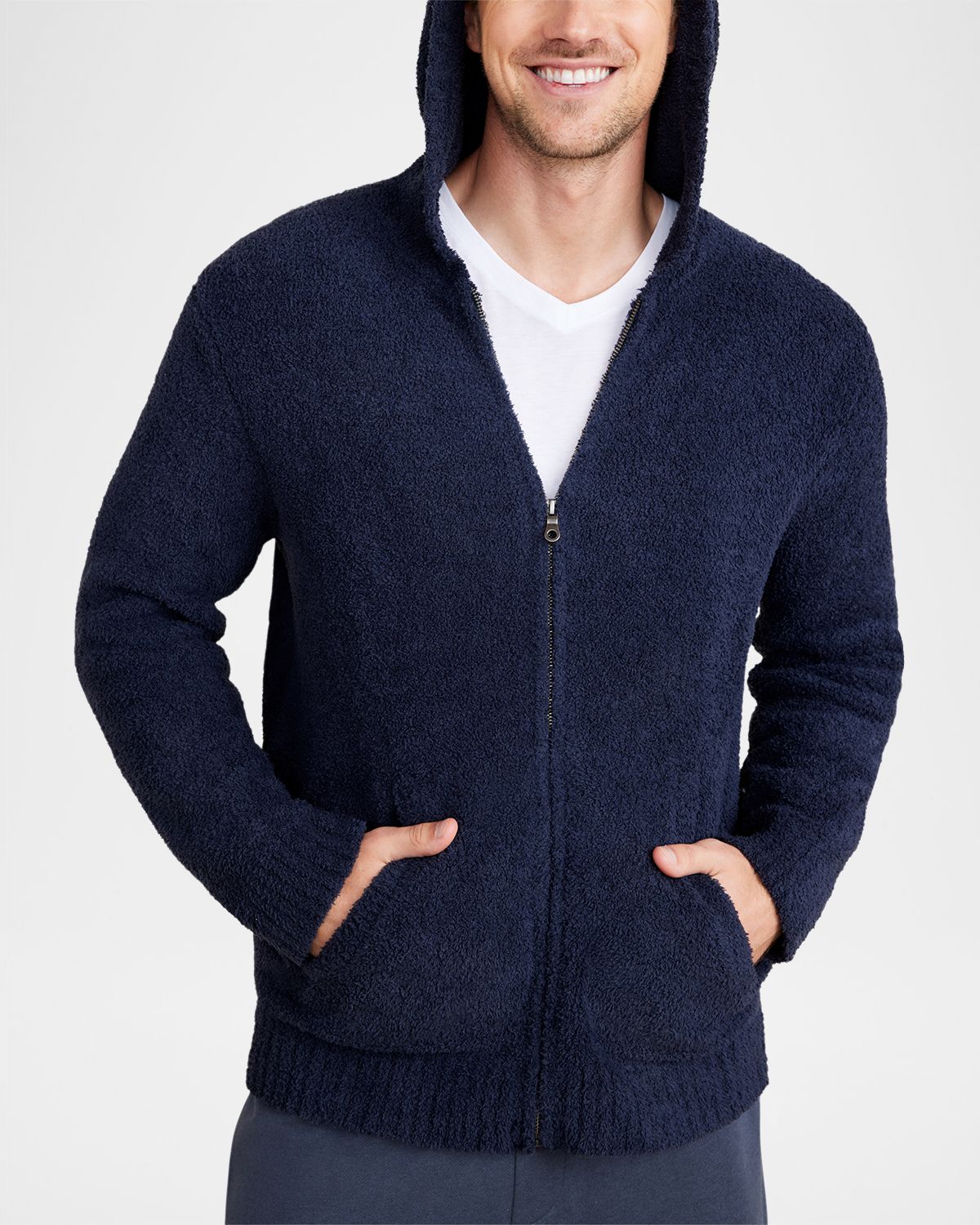 Barefoot Dreams Men 's CozyChic Zip-Up Hoodie