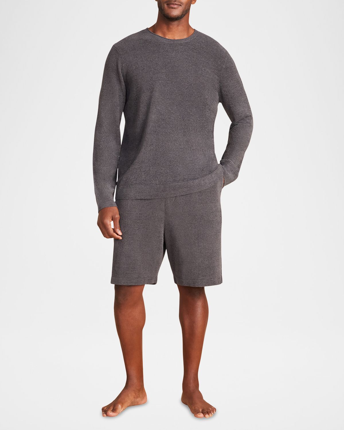 Barefoot Dreams Men 's CozyChic Ultra Lite Roll Neck Crewneck Sweater