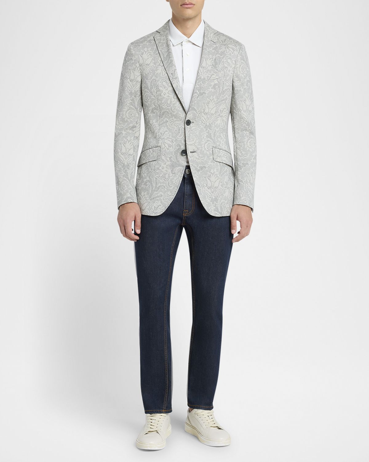 Etro Men 's Cotton Paisley Jacquard Two-Button Sport Jacket