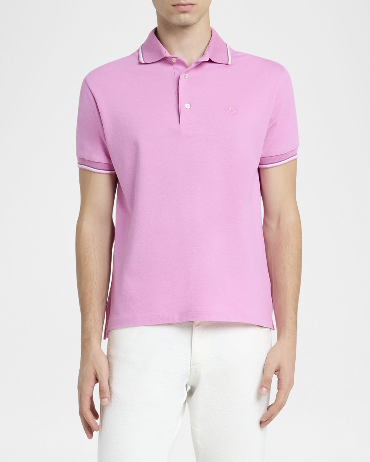 Etro Men 's Tipped Polo Shirt