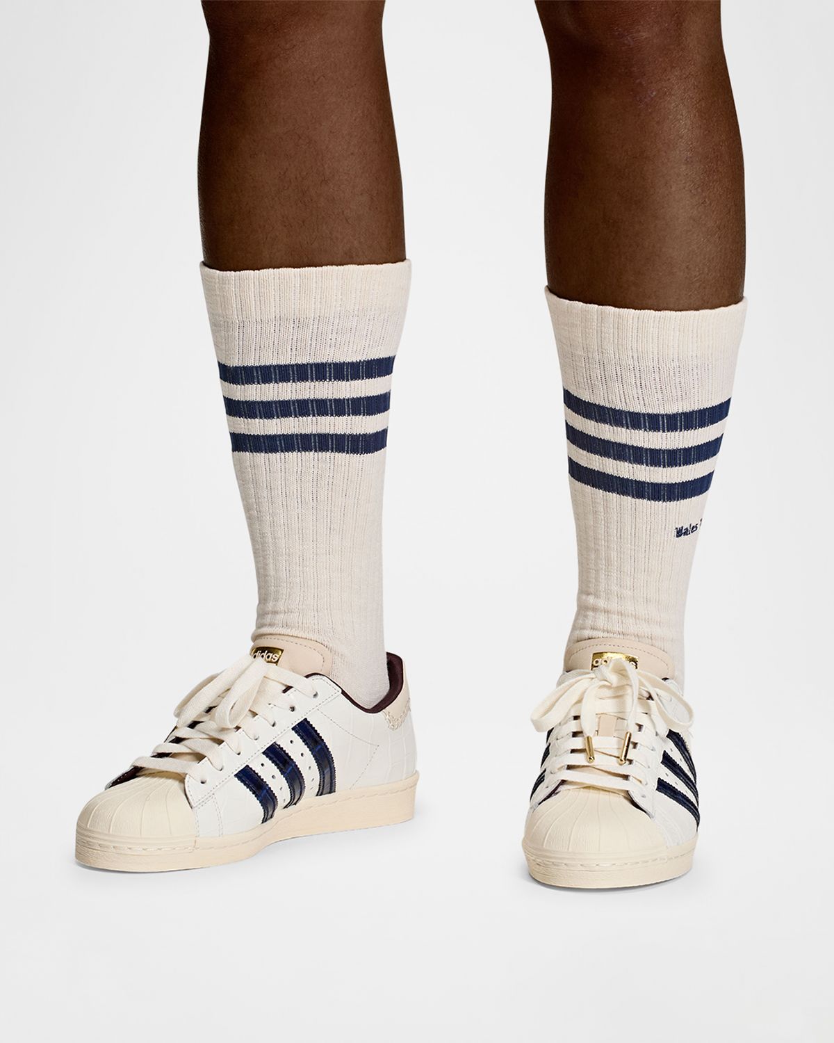 adidas x Wales Bonner x Wales Bonner Men 's Superstar Croc-Effect Low-Top Sneakers