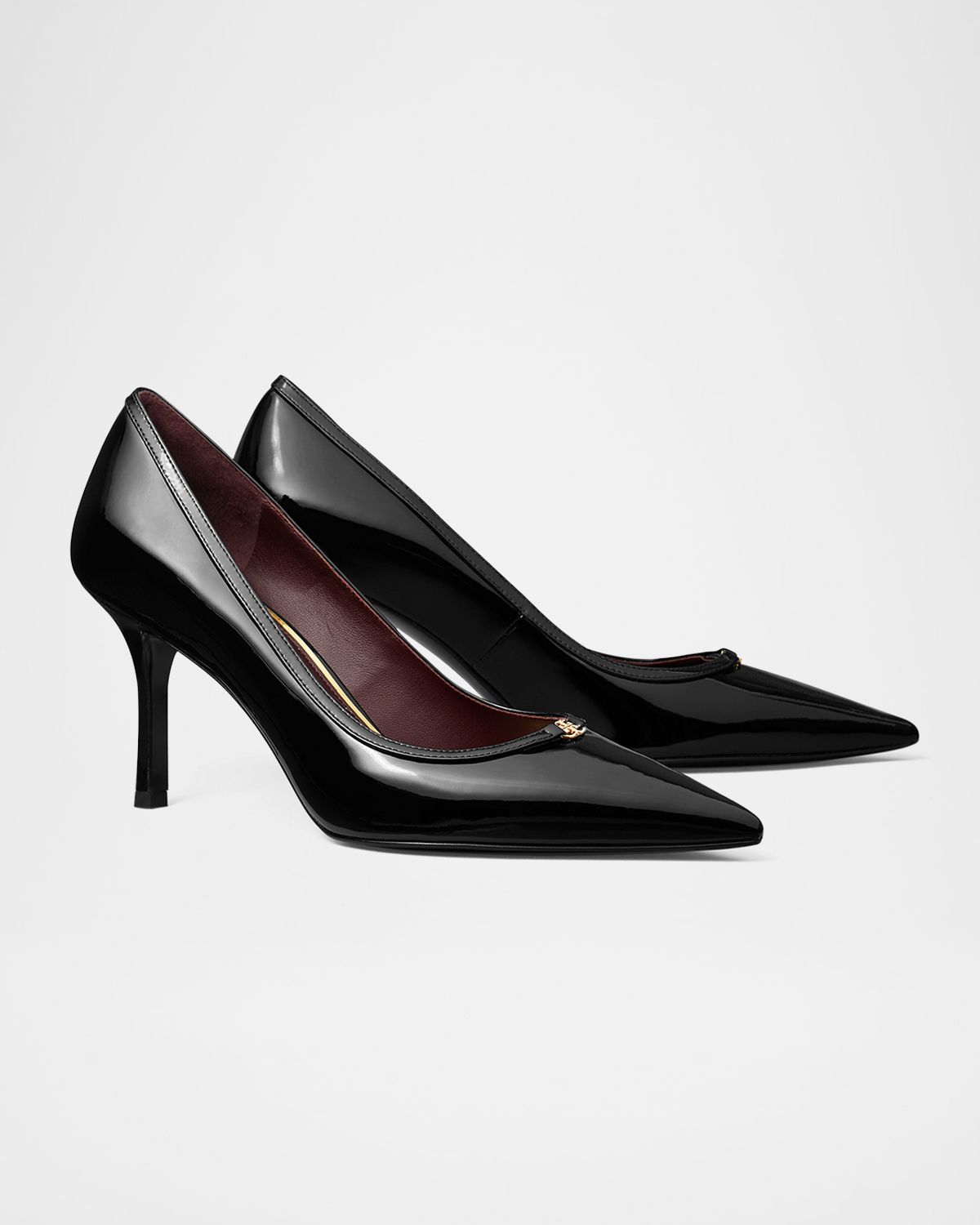 Tory Burch Patent Mini Buckle Pumps