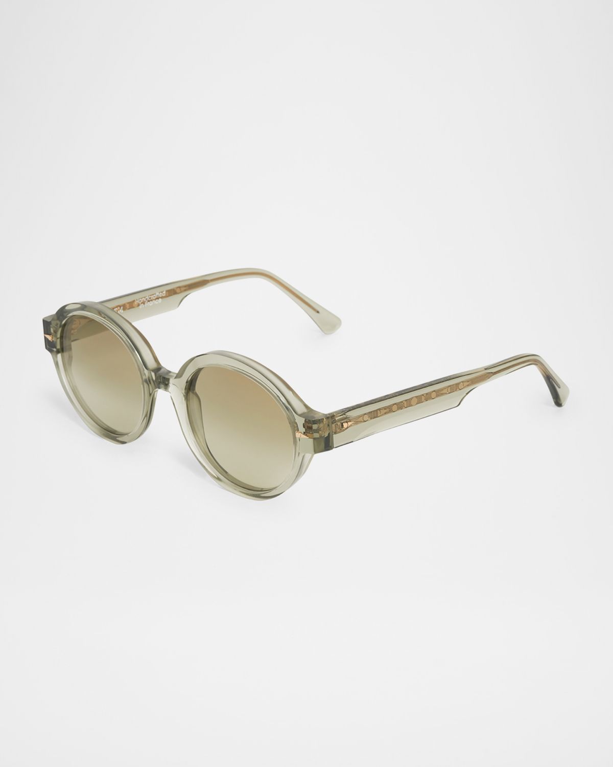 AHLEM Rue De Soleil Acetate & Nylon Round Sunglasses