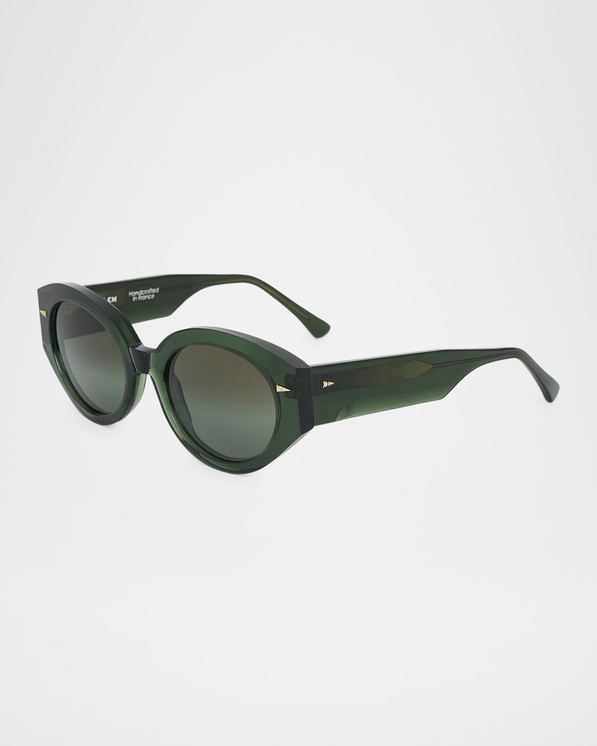 AHLEM Art Deco Acetate & Nylon Round Sunglasses