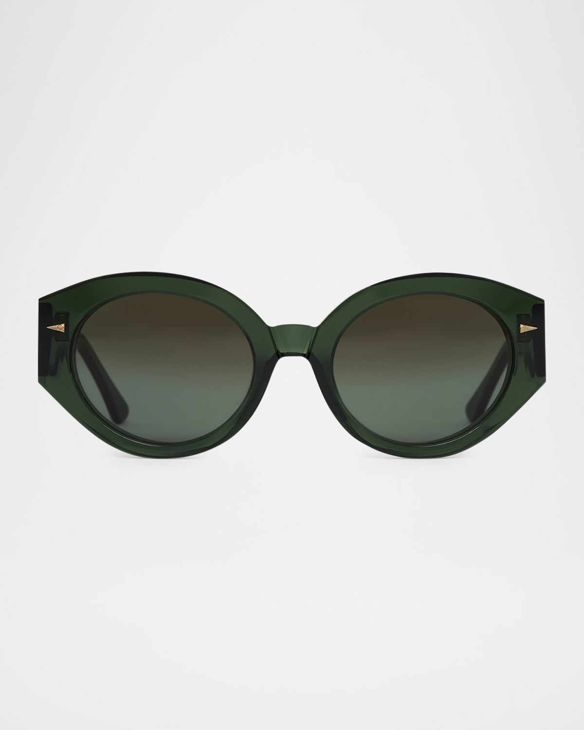 AHLEM Art Deco Acetate & Nylon Round Sunglasses