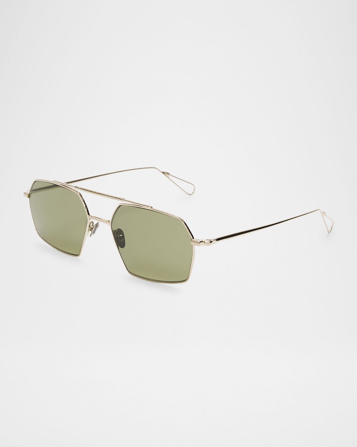 AHLEM Haussman Rectangle Metal & Nylon Sunglasses
