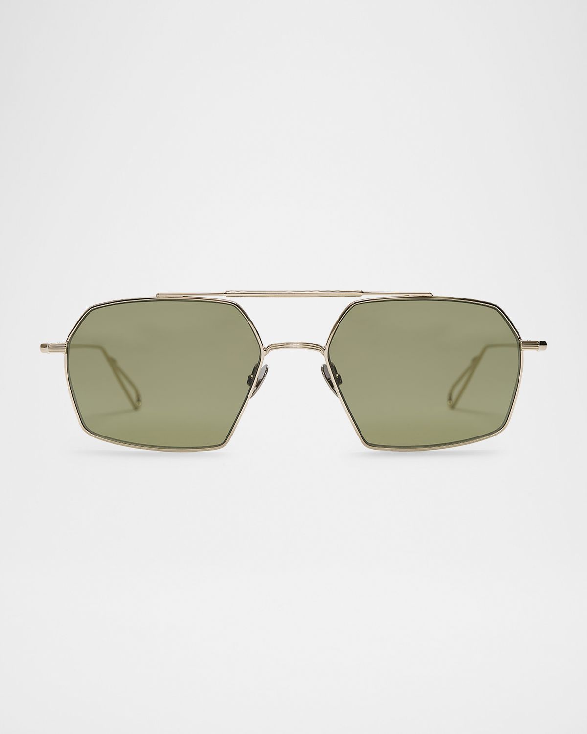 AHLEM Haussman Rectangle Metal & Nylon Sunglasses