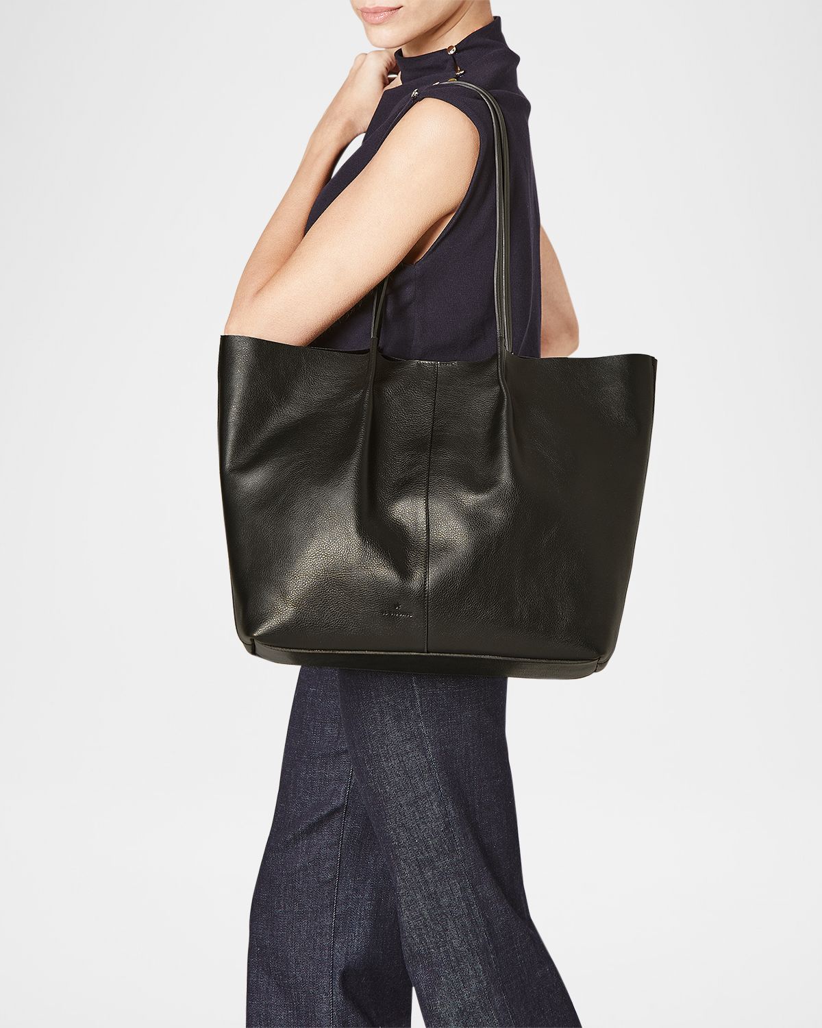 Il Bisonte Nina Pleated Leather Tote Bag