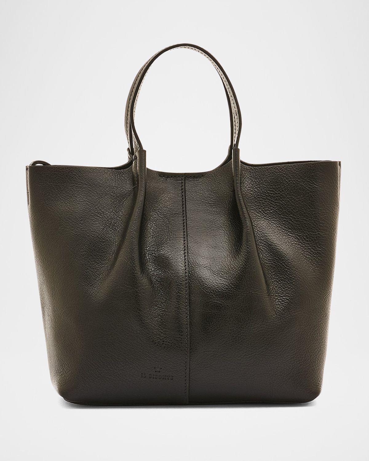 Il Bisonte Nina Small Pleated Leather Tote Bag