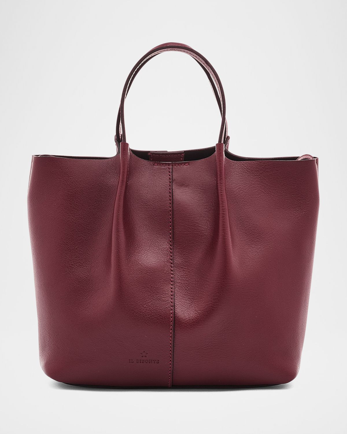 Il Bisonte Nina Small Pleated Leather Tote Bag