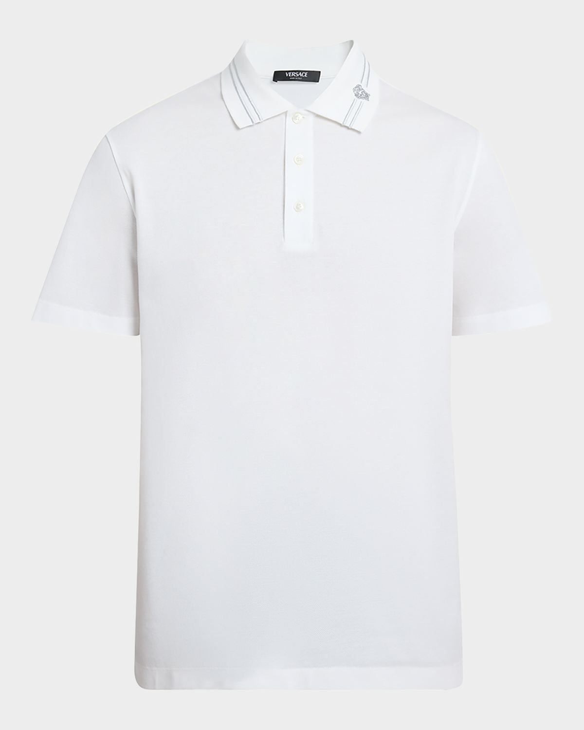 Versace Men 's Medusa-Collar Pique Polo Shirt