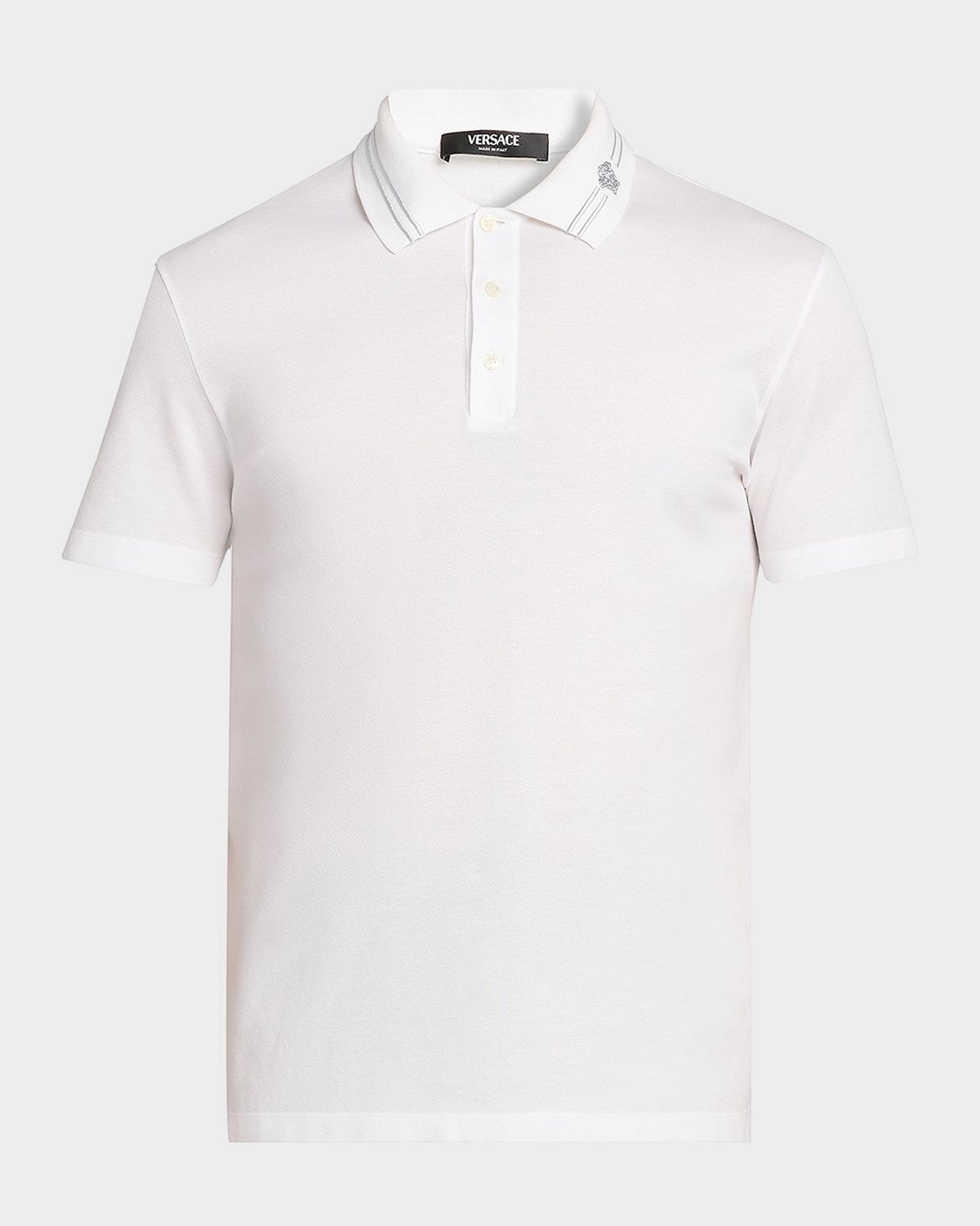 Versace Men 's Medusa-Collar Pique Polo Shirt
