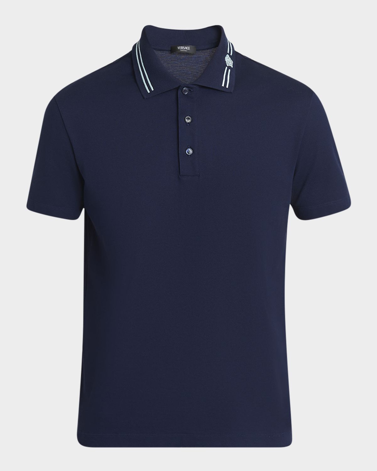 Versace Men 's Medusa-Collar Pique Polo Shirt