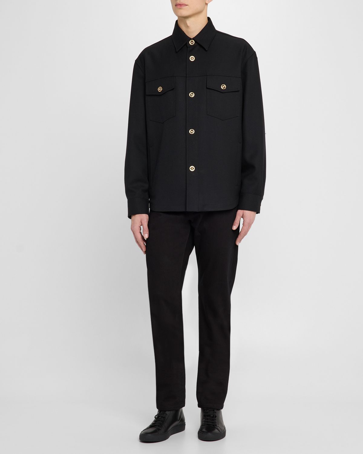 Versace Men 's Medusa Wool Overshirt