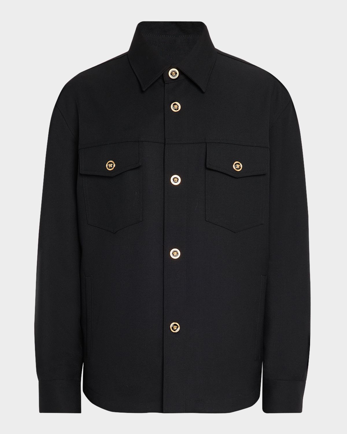 Versace Men 's Medusa Wool Overshirt
