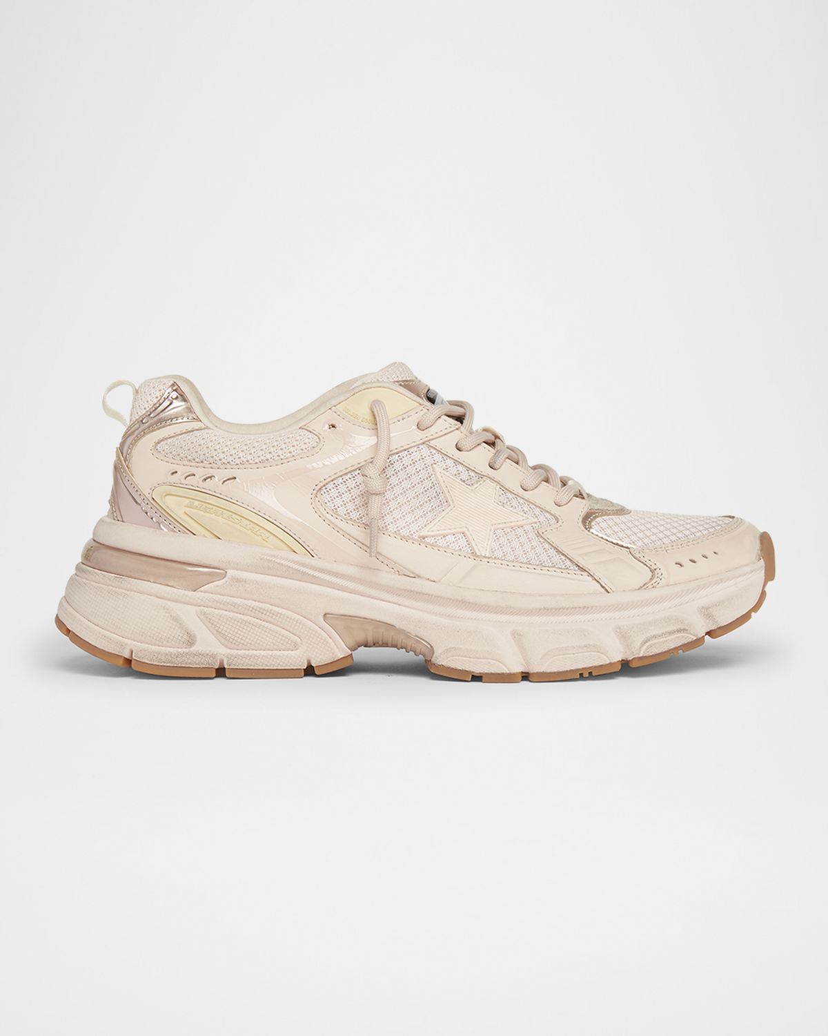 Golden Goose Lightstar Net Mixed Leather Runner Sneakers | Thumbnail 7 Golden Goose Lightstar Net Mixed Leather Runner Sneakers | Thumbnail 7