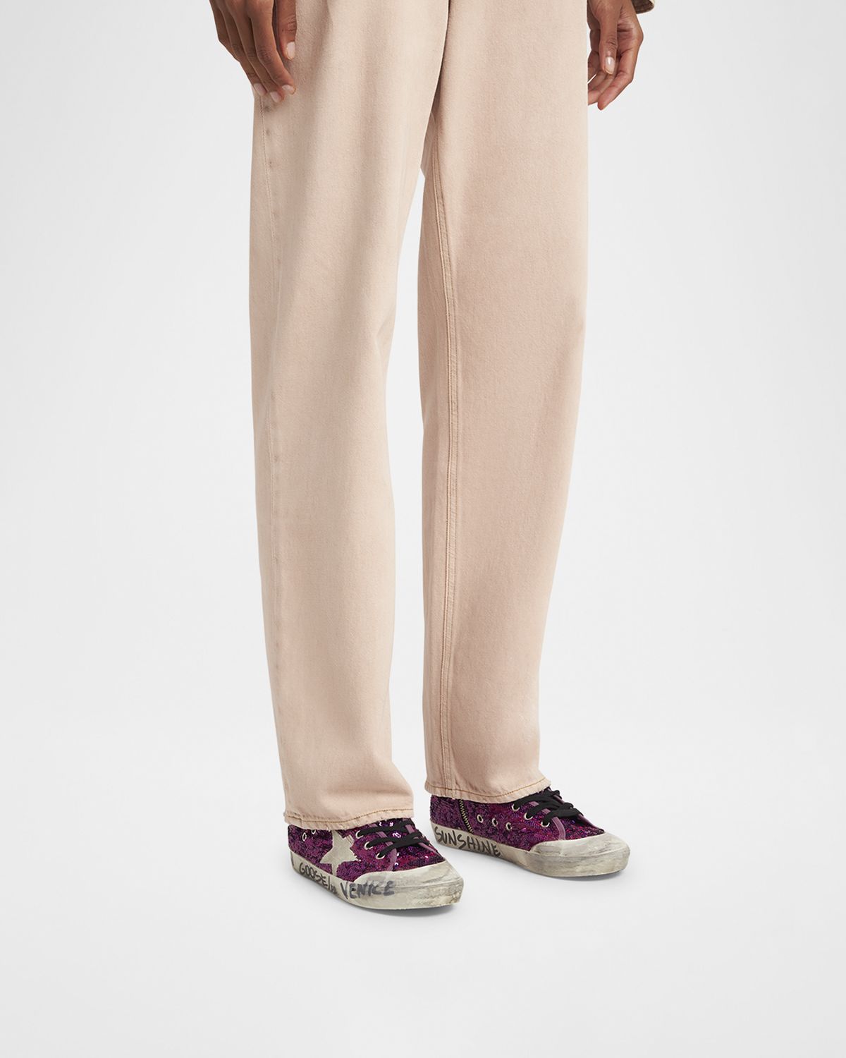 Golden Goose Francy Sequin High-Top Sneakers