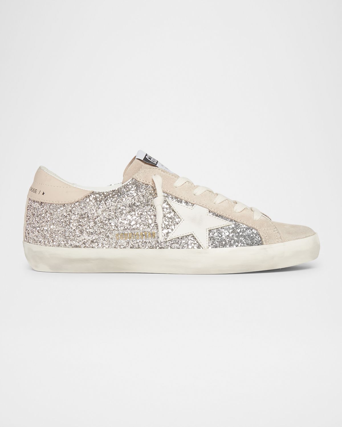 Golden Goose Super-Star Glitter Leather Low-Top Sneakers