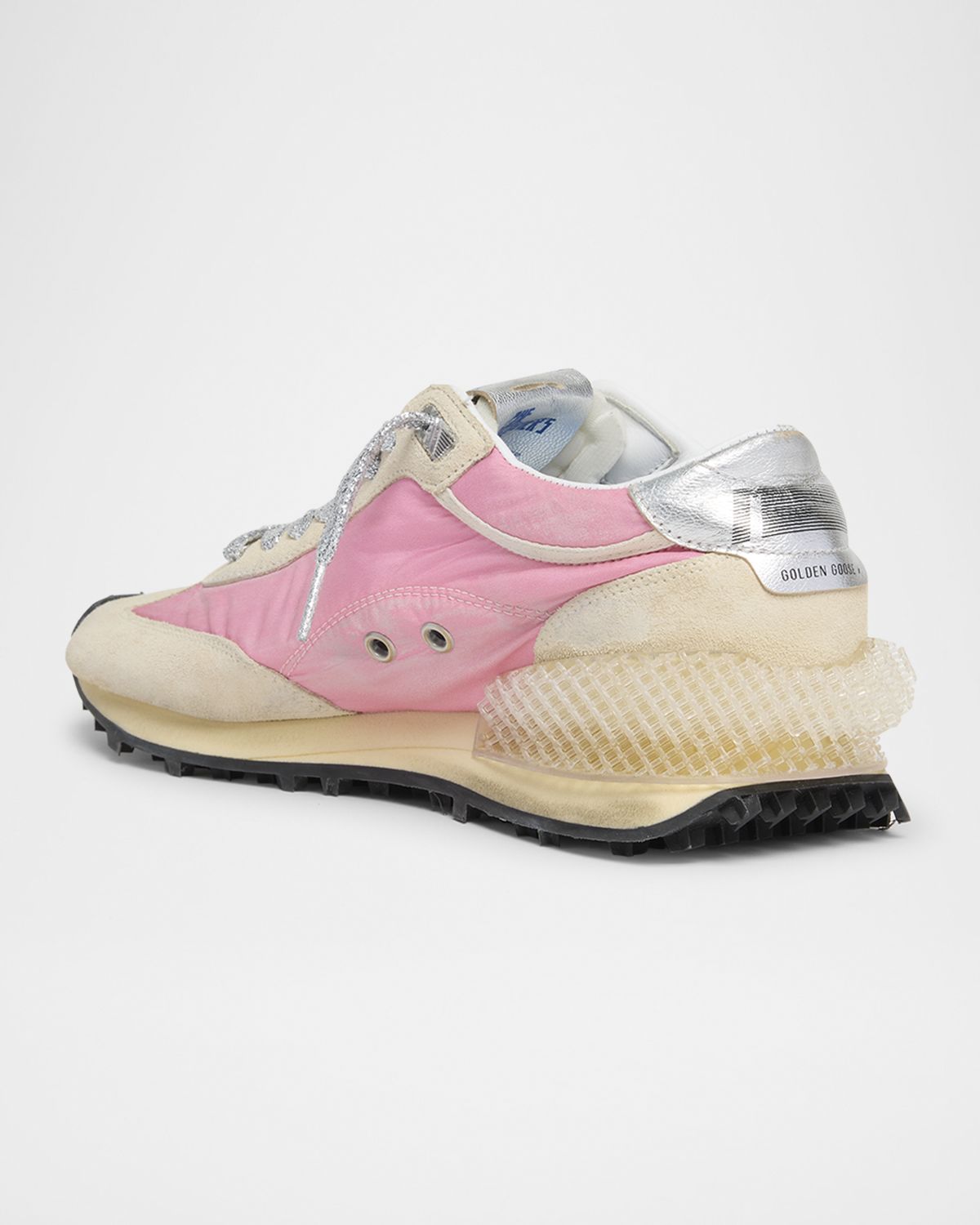 Golden Goose Running Marathon Suede Nylon Sneakers