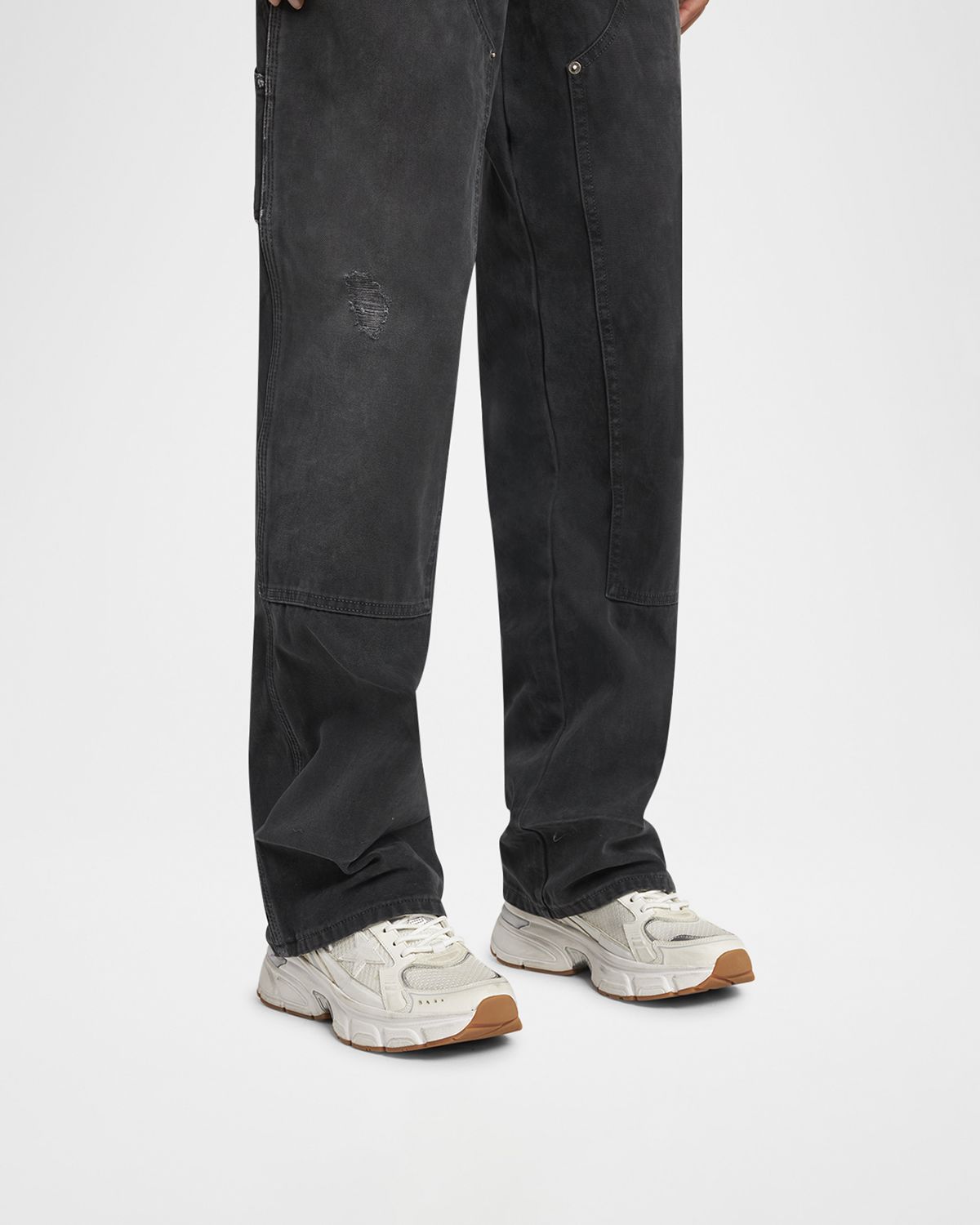 Golden Goose Lightstar Net Mixed Leather Runner Sneakers