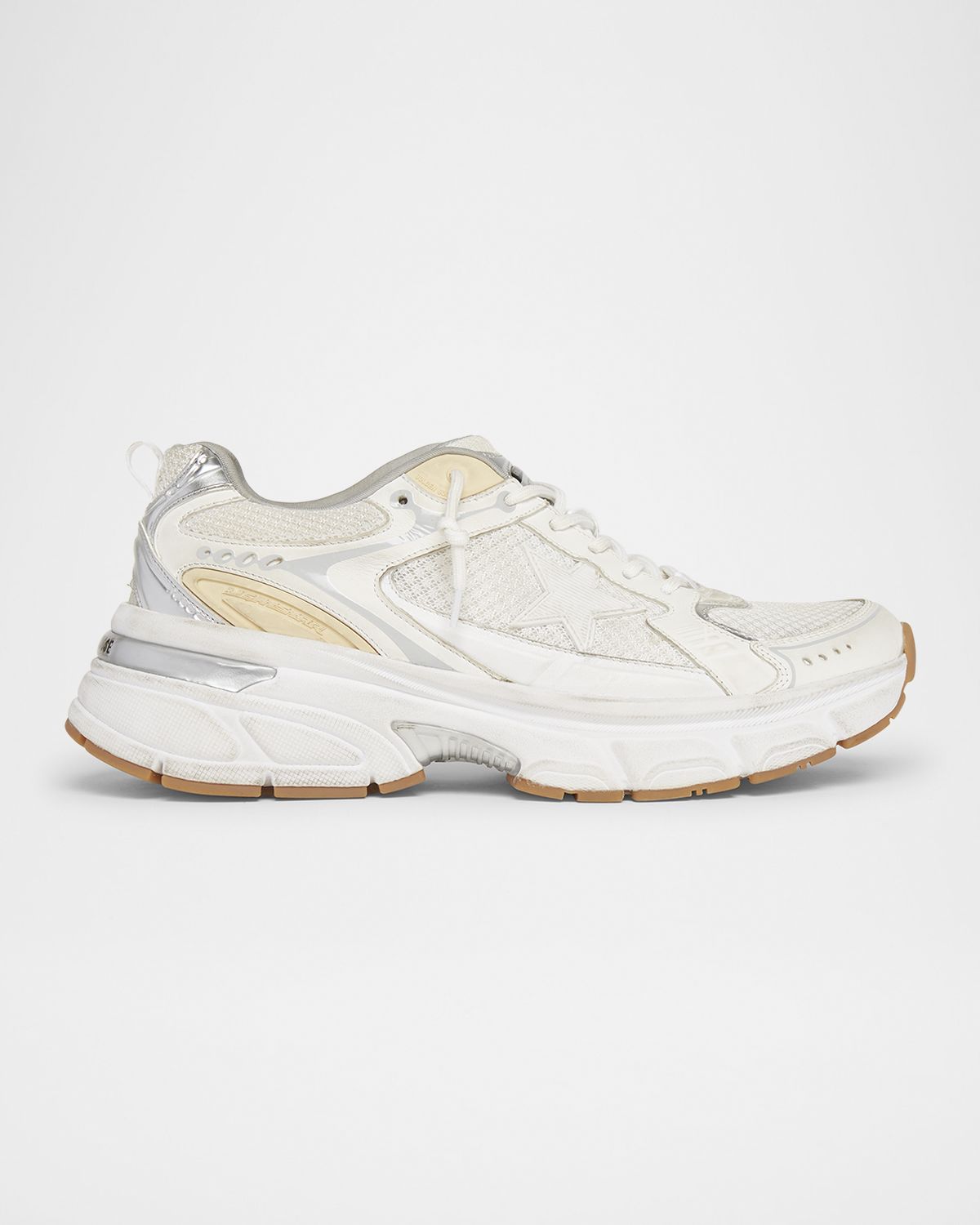 Golden Goose Lightstar Net Mixed Leather Runner Sneakers | Thumbnail 7 Golden Goose Lightstar Net Mixed Leather Runner Sneakers | Thumbnail 7