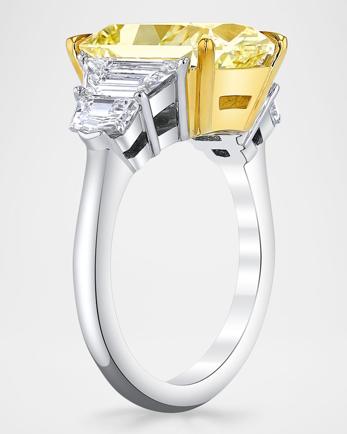 Neiman Marcus Diamonds x Danielle Klein Platinum and 18K Yellow Gold Radiant-Cut Diamond Statement Ring, Size 6.5, 7.49tcw