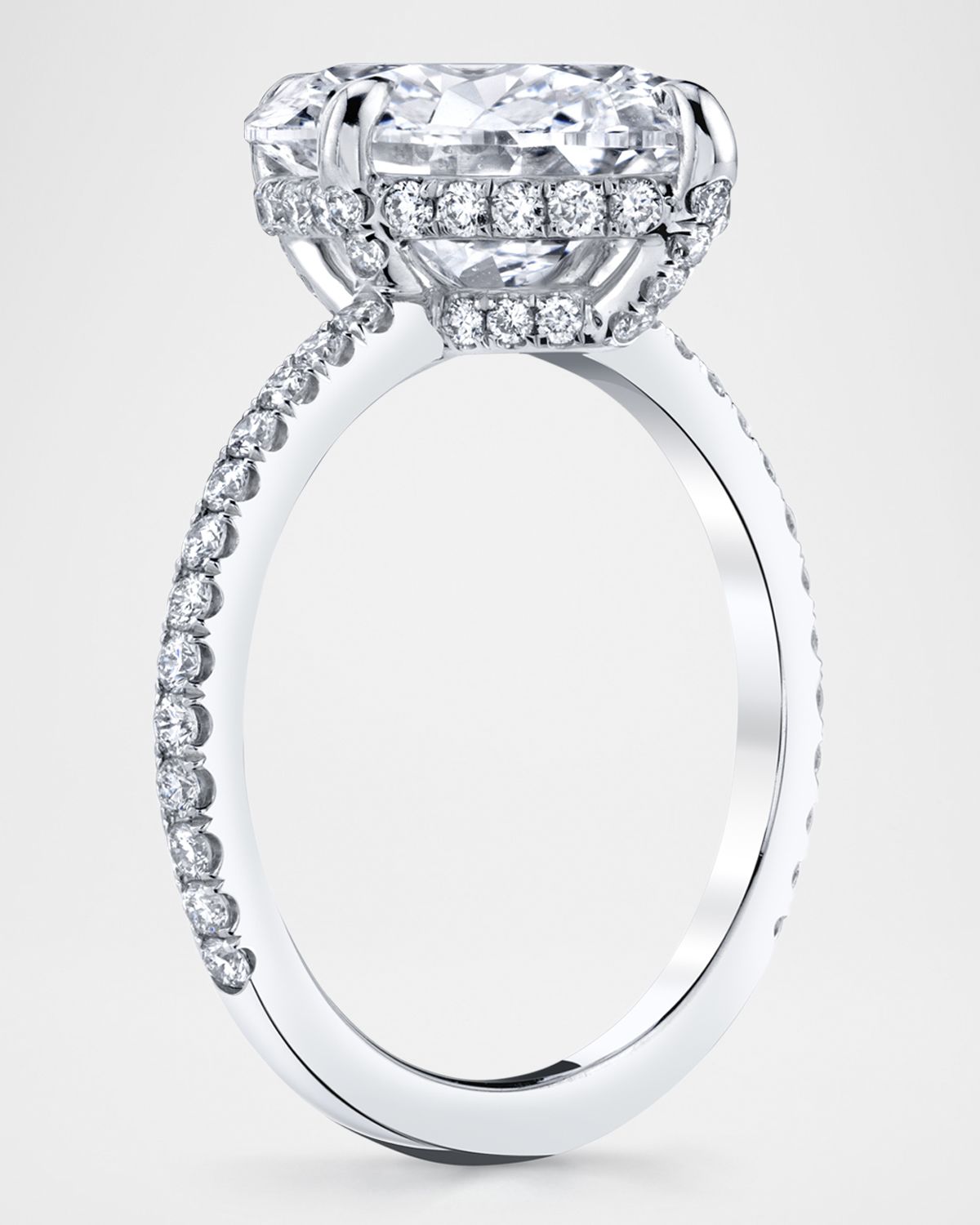 Neiman Marcus Diamonds Platinum Oval Diamond Statement Ring, Size 6.5, 4.77tcw