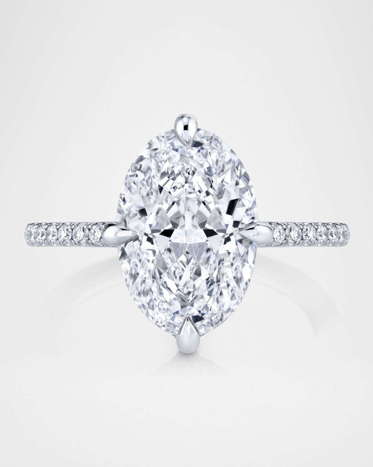 Neiman Marcus Diamonds Platinum Oval Diamond Statement Ring, Size 6.5, 4.77tcw