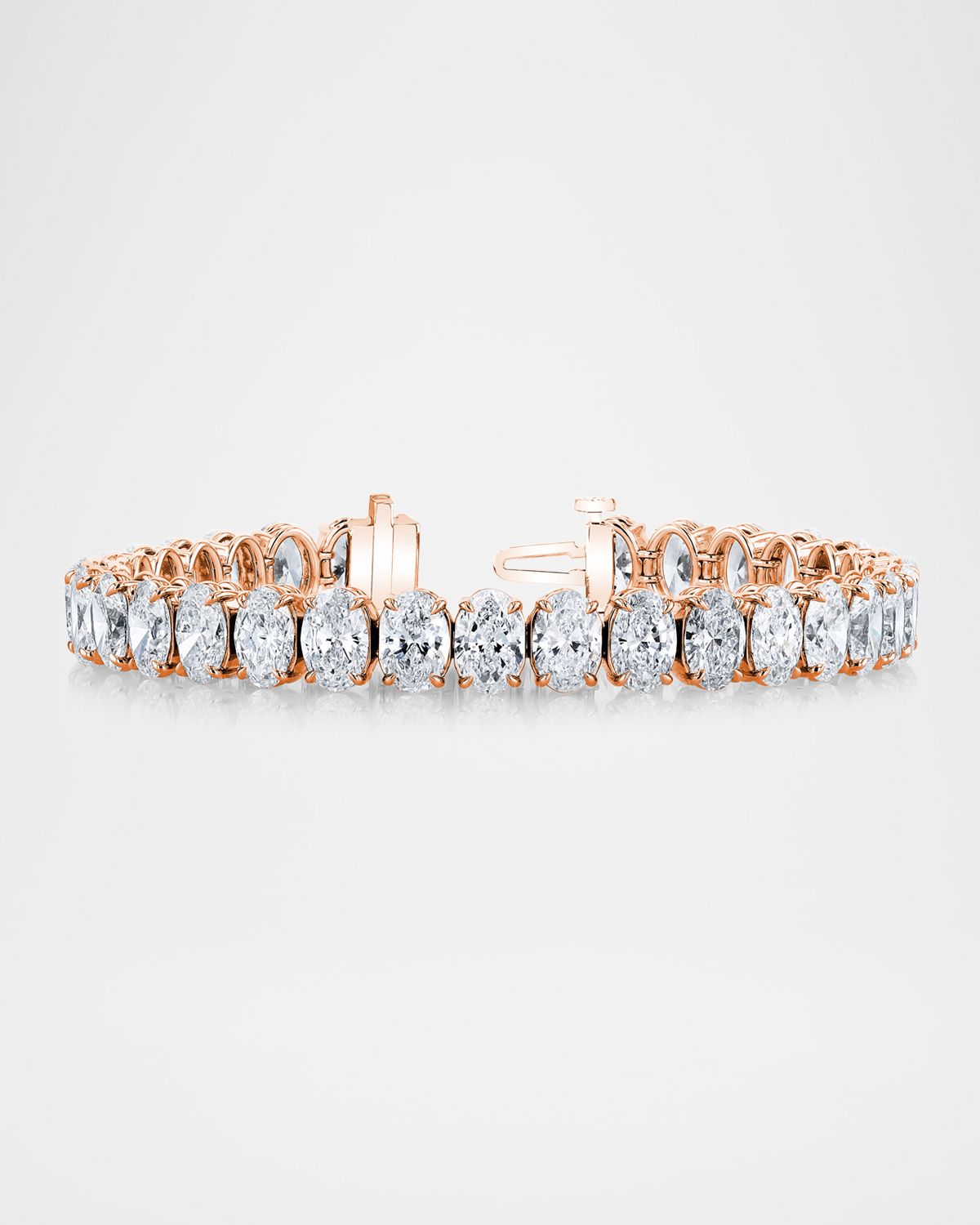 Neiman Marcus Diamonds x Danielle Klein 18K Gold North-South Oval-Cut Diamond Bracelet, 7"L, 12.25tcw