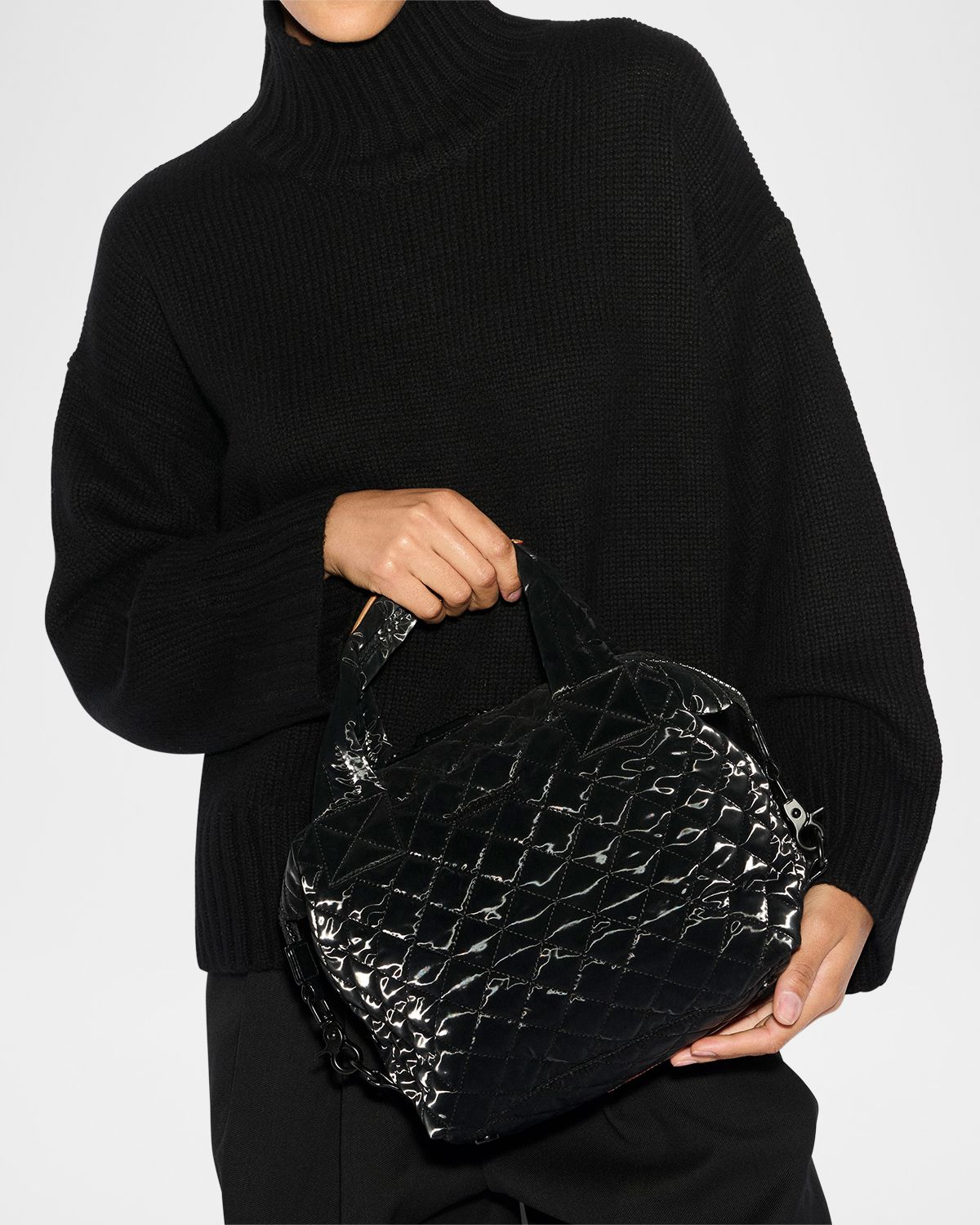 MZ WALLACE Sutton Deluxe Small Quilted Top-Handle Bag