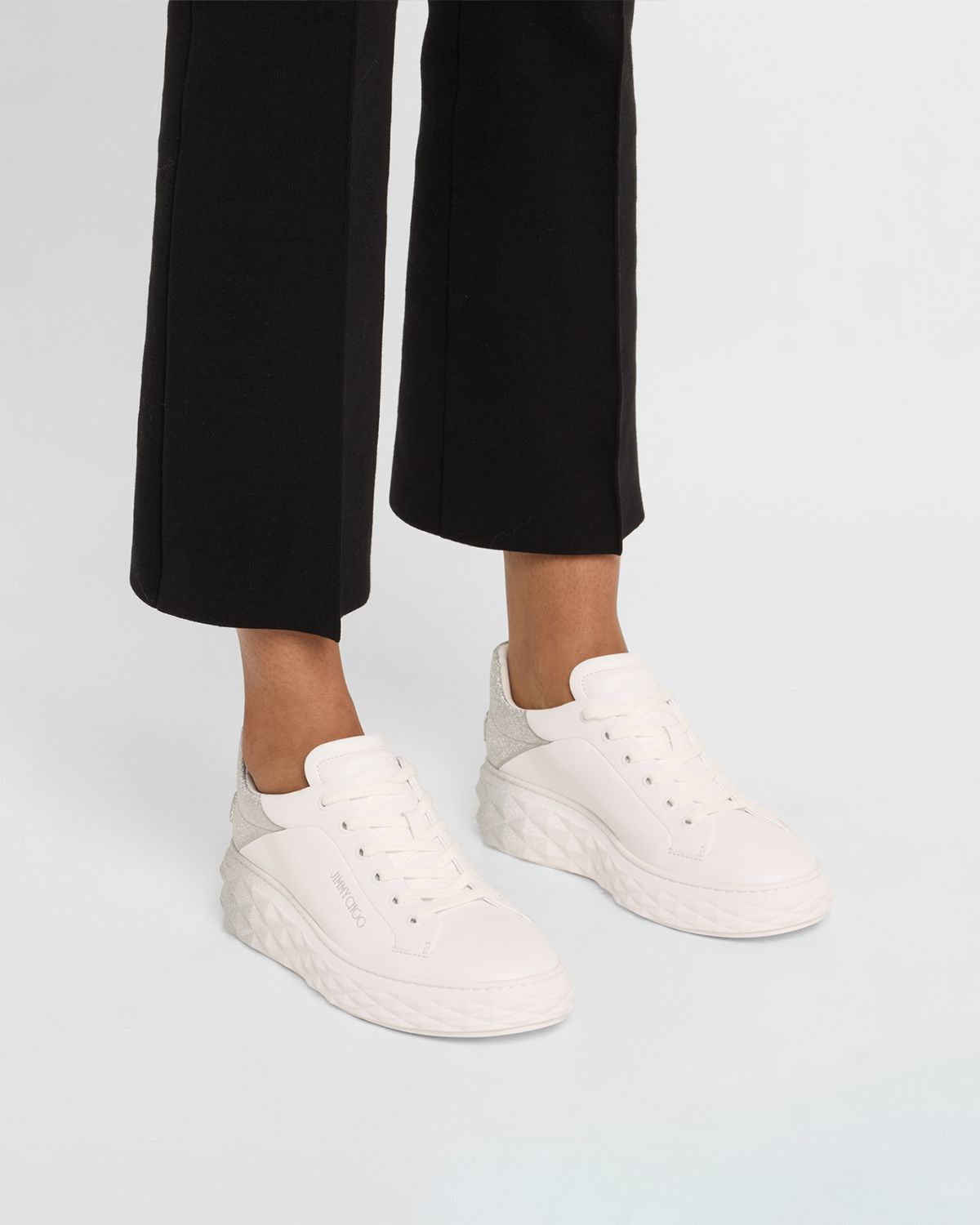 Jimmy Choo Diamond Leather Ombre Low-Top Sneakers