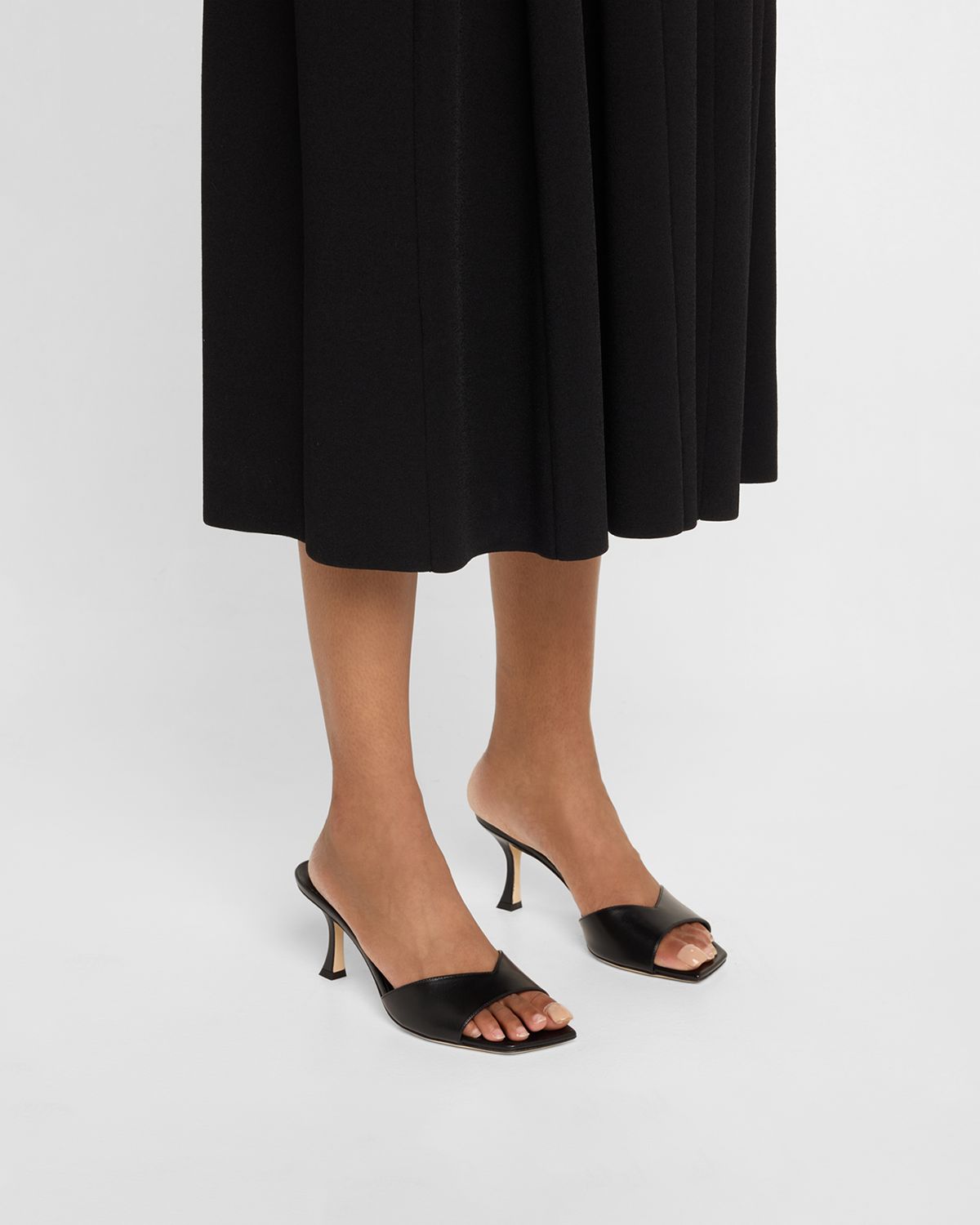 Jimmy Choo Skye Leather Slide Sandals