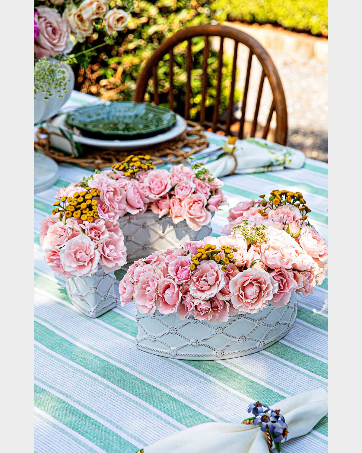 Juliska Berry & Thread Petite Parterre Garden Half-Circle Vases, Set of 2