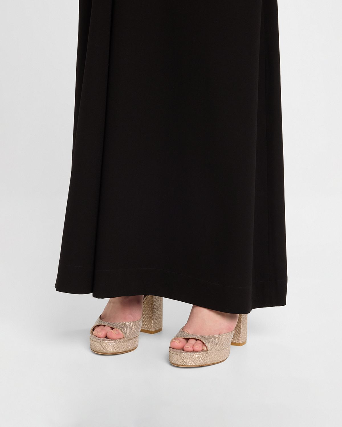 Stuart Weitzman Dayna Shimmer Ankle-Strap Platform Sandals