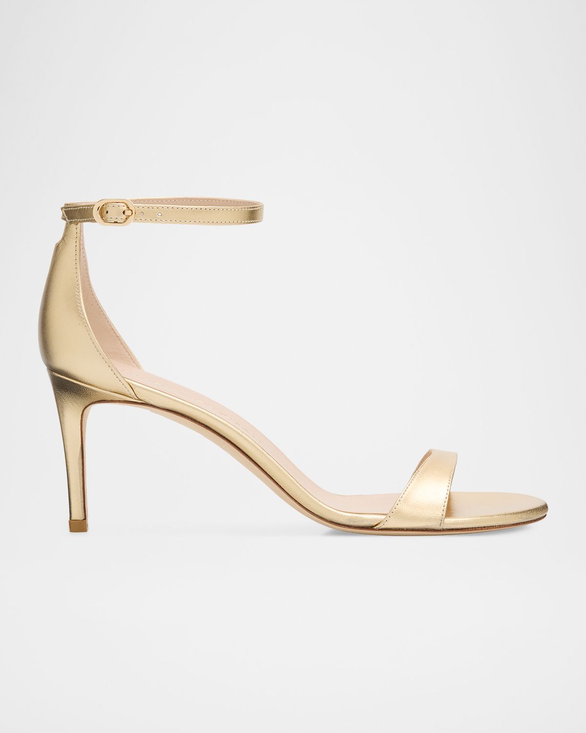 Stuart Weitzman Nudist II Metallic Ankle-Strap Sandals | Thumbnail 7
