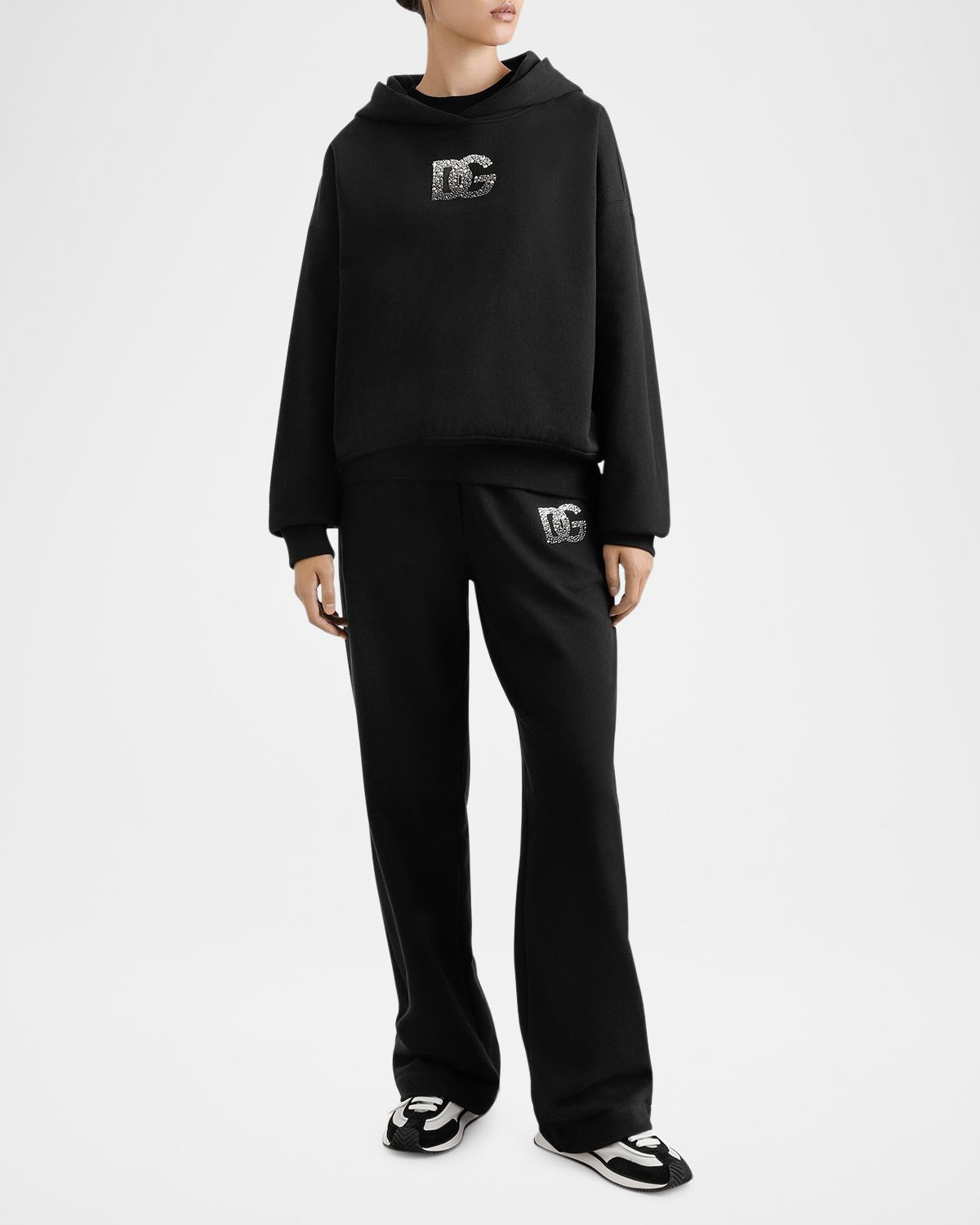 Dolce & Gabbana Crystal Logo Hoodie